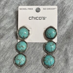 Chico's Turquoise Drop Earrings